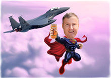 Load image into Gallery viewer, Color drawing as a character - Man drawn as superman - drawings and portraits from your photos - - drawking.com - DrawKing