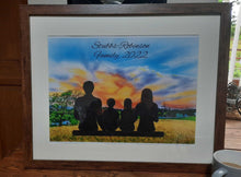 Load image into Gallery viewer, Silhouette Portrait with Background and text (includes shipping)
